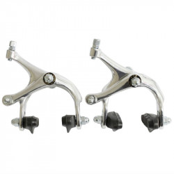 Pair of silver brake calipers for 700C front and rear rims