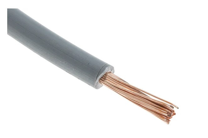 Electrical grey wire for bicycle lights 2.00 m 7/10