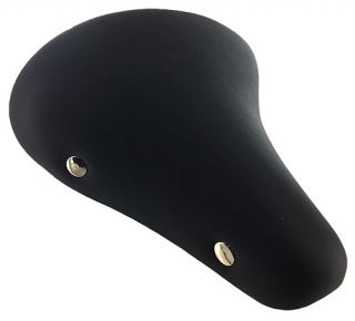 Black synthetic leather saddle with springs for retro vintage bike DDK