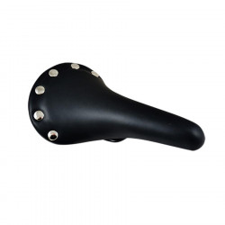 Synthetic leather saddle black for vintage bike and fixie