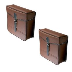 Vintage brown bicycle mopped panniers for rear luggage rack