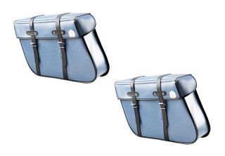 2 sacoches bleues Sporfabric porte bagage vélo mobylette vélomoteur look vintage rétro