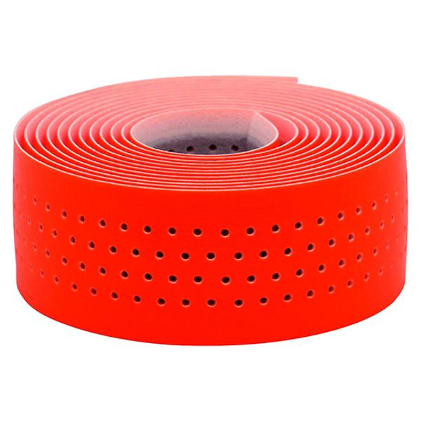 Velox red handlebar with fluo grip perforated finish