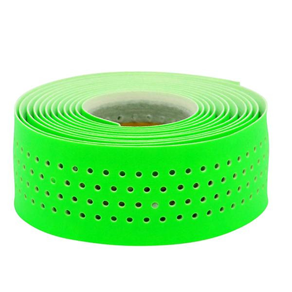Velox green handlebar with fluo grip perforated finish