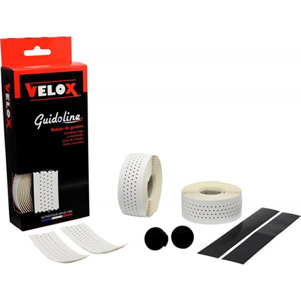 Velox white handlebar matte finish soft grip perforated