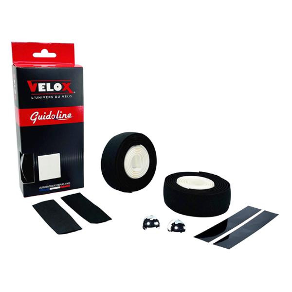 Guidoline Bicolor Blanc/Noir Maxi Cork Velox pour vélo ruban de cintre