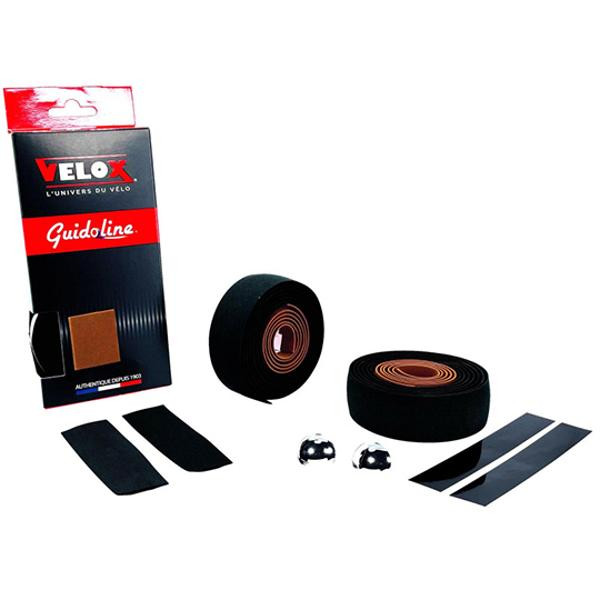 Guidoline Bicolor Marron/Noir Maxi Cork Velox pour vélo ruban de cintre