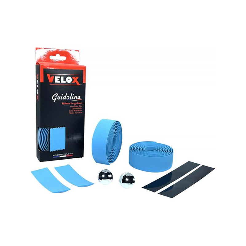 rolls of Maxi Cork grip bar tape color clear blue
