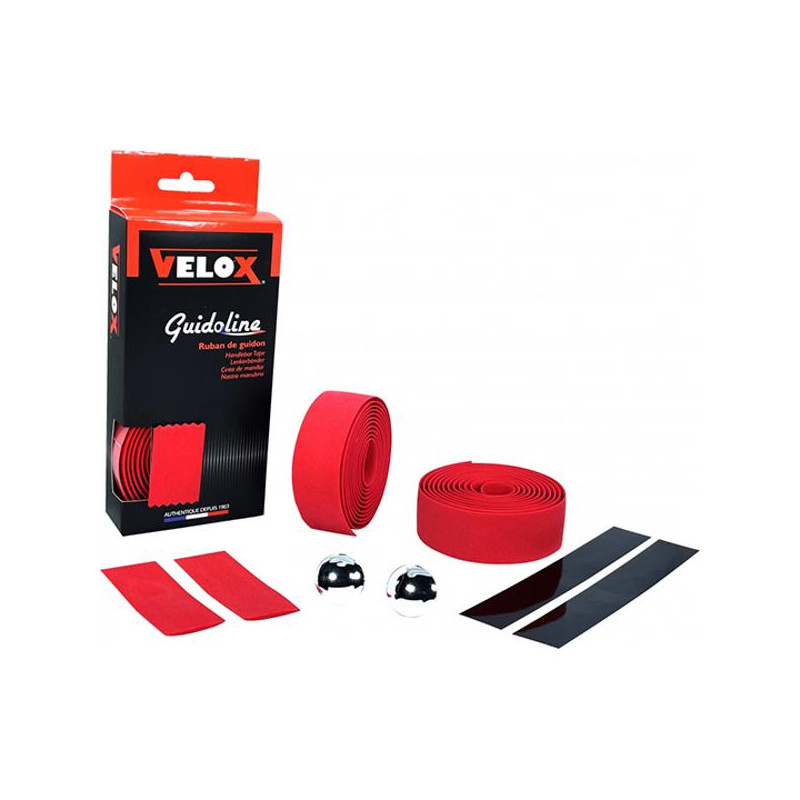 rolls of Maxi Cork grip bar tape color clear red