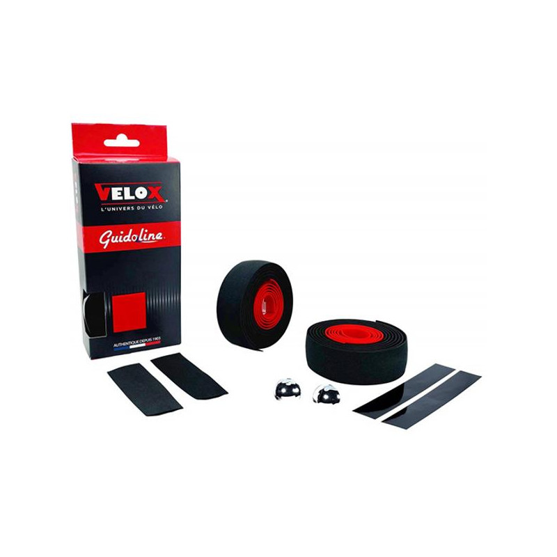 rolls of Maxi Cork bar tape  color red and black and black