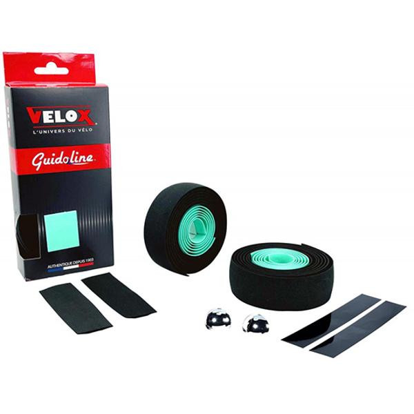 Guidoline Bicolor Vert Bianchi/Noir Maxi Cork Velox pour vélo ruban de cintre