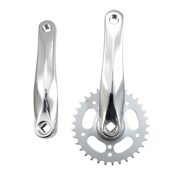 BMX crankset 33 teeth silver 170 mm