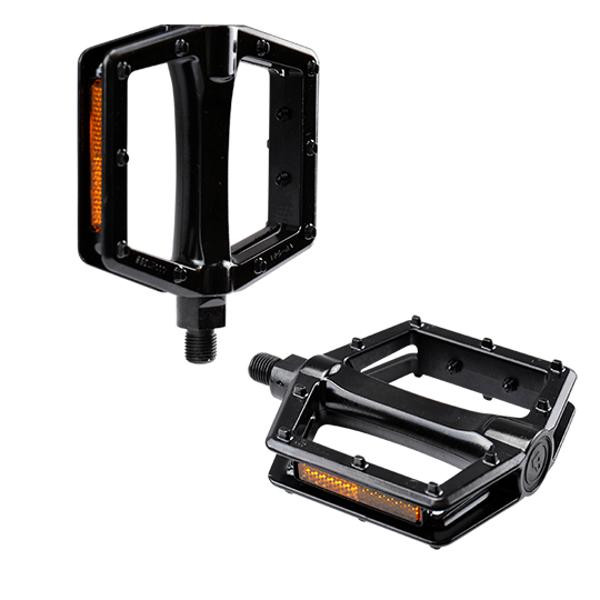 Pédales BMX plateforme alu ergot non demontable Ø 9 / 16