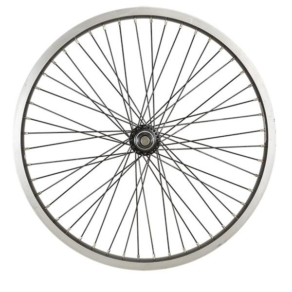 BMX front wheel with black hub aluminium