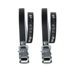 courroies cale pied christophe cuir noir  cale-pieds sangle