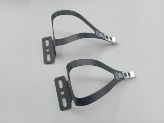 Ale Torino  - toe clips black aluminium new in box - old stock - size M