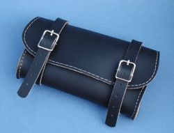 sacoche noire vélo rétro ancien vintage look ancien