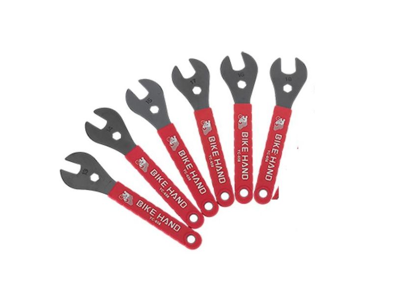 Set of 6 cone spanners for adjusting 13/14/15/16/17/19 mm hubs