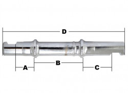 Axe de pédalier à clavettes 130 mm 21/48/32