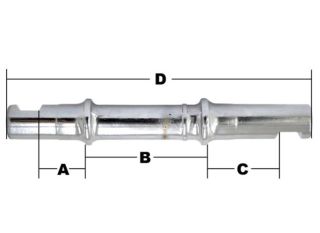 Axe de pédalier à clavettes 130 mm 21/48/32
