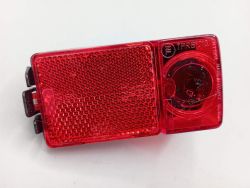 Bicycle rear light mounted on mudguard made in France