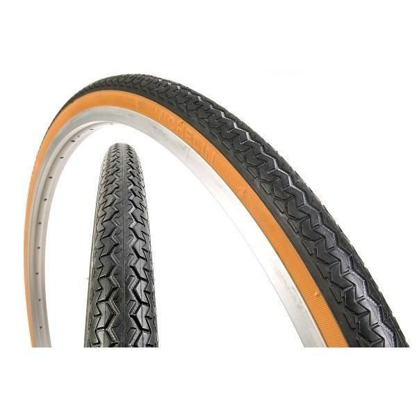 Pneu Michelin 650 x 35B  beige et noir World Tour tringle rigide (26X1 1 / 2 - 35-584) 650B