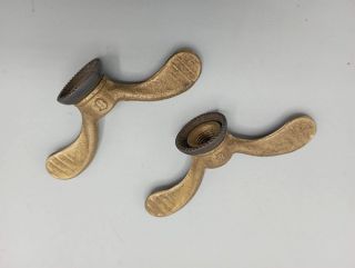 2 brass butterflies for front wheel ø 8 mm