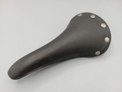 Selle Italia Daytona - Black leather saddle for vintage bikes