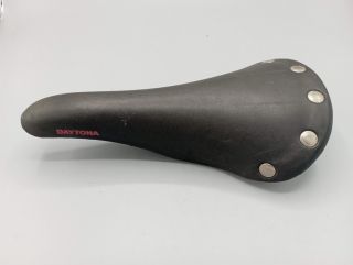 Selle Italia Daytona - Black leather saddle for vintage bikes