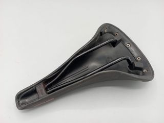 Selle Italia Daytona - Black leather saddle for vintage bikes