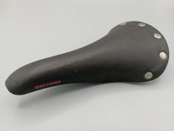 Selle Italia Daytona - Black leather saddle for vintage bikes