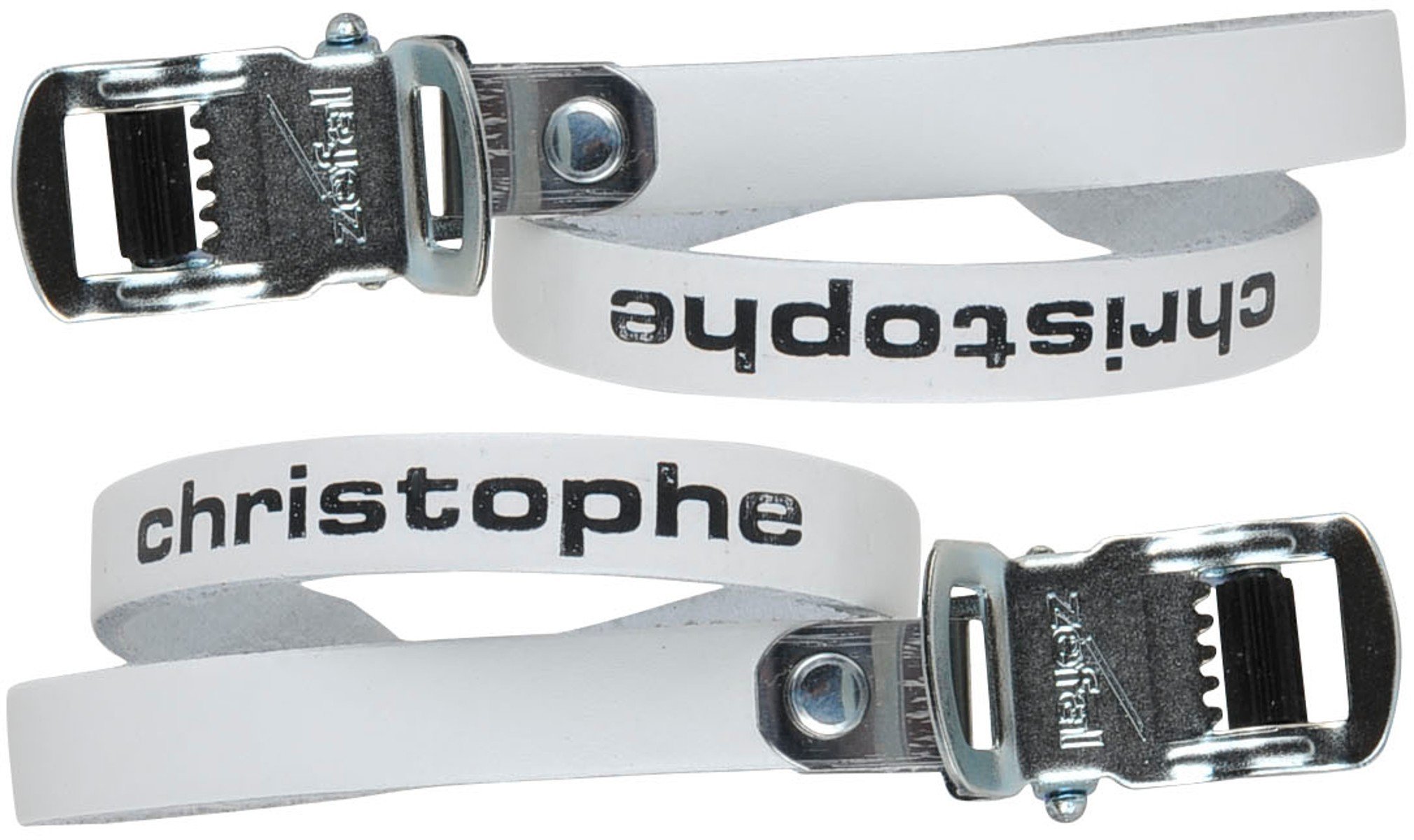 Christophe leather toe straps white