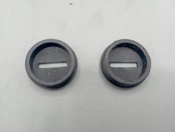 2 Nervar 22 mm black plastic crankset caps