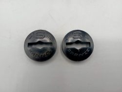 2 Stronglight 22 mm black plastic crankset caps