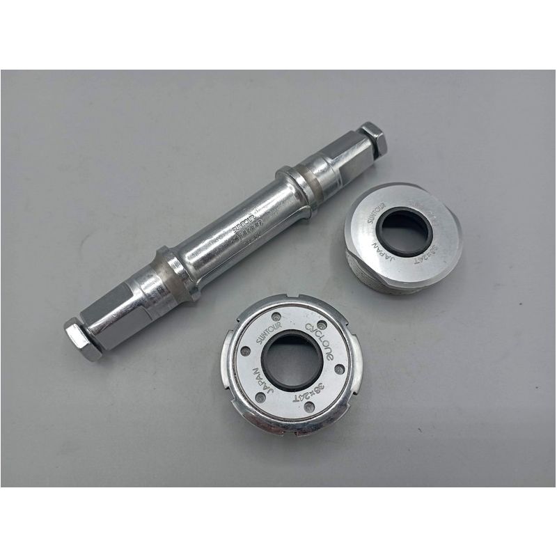 Suntour Cyclone bottom bracket axle and bowls 36 X 24 115 mm italian version