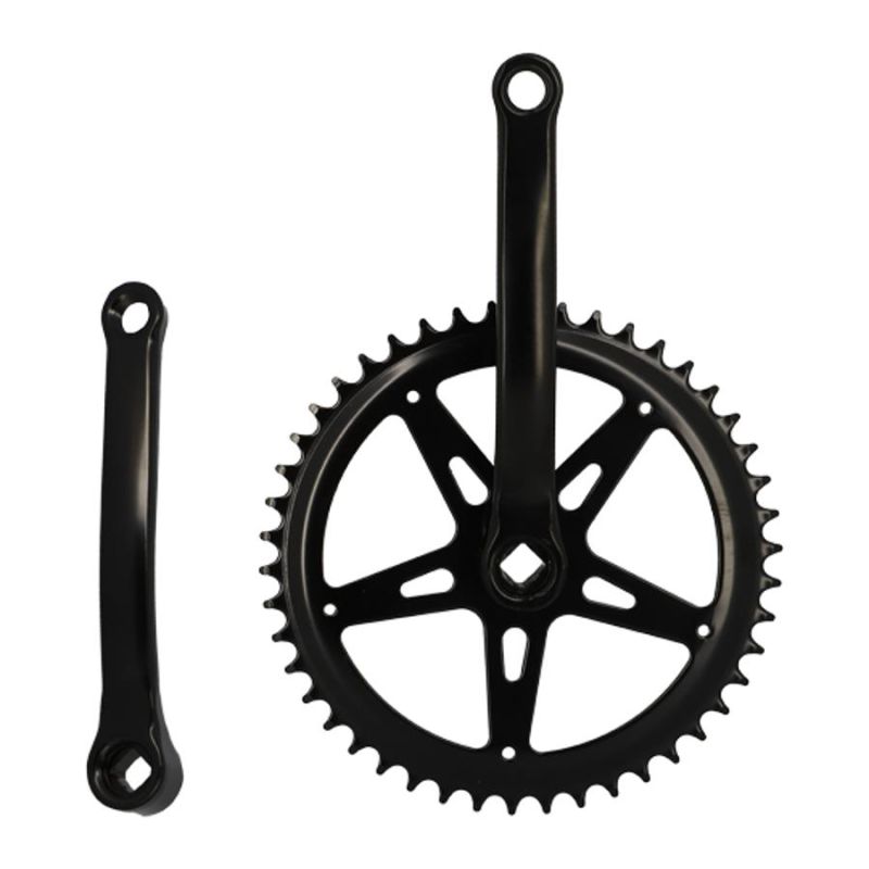 Crankset in chromed steel 46 teeth 170 mm