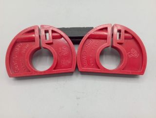 Mushroom - Pair of red BMX grip guards old stock