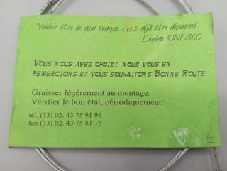 Ancien stock ! Indéca - 0,80 m ø 15/10 - Câble de frein