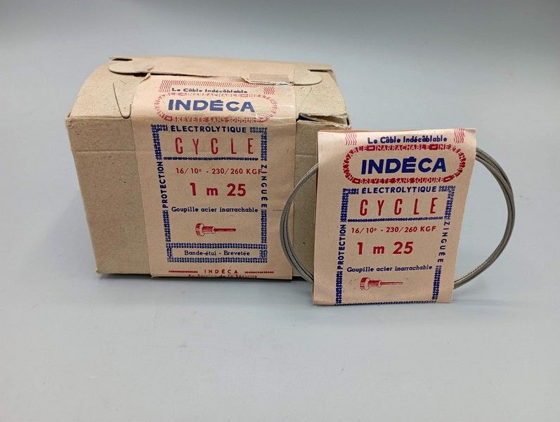 Ancien stock ! Boîte de 25 câble de frein Indéca - 1,25 m ø 16/10 -