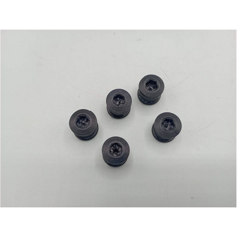 5 chimney screws for Stronglight Cobra black aluminium double crankset