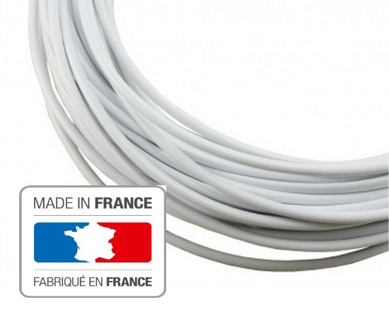 2 meters Teflon lined brake cable housing white 5 mm