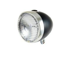 Eclairage lumière feu avant noir  à led pour vélo vintage