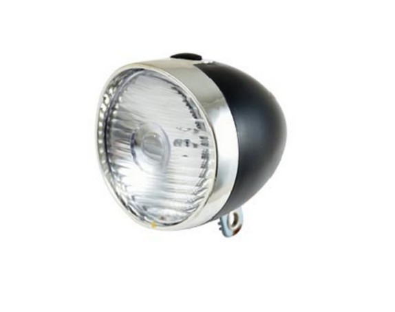 Black front light led for vintage bike