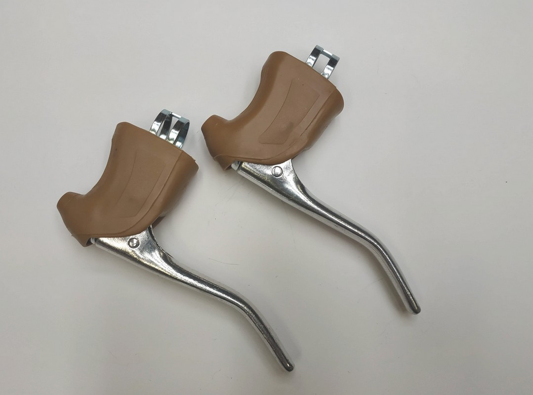 Leviers de freins pour vélo de course cocottes beiges vintage