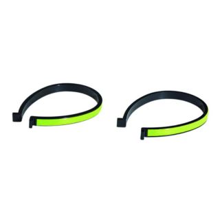 2  troussers bands clip in plastic fluorescent yellow reflessing