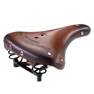 Leather sadlle for old bicycle Monte Grappa brown