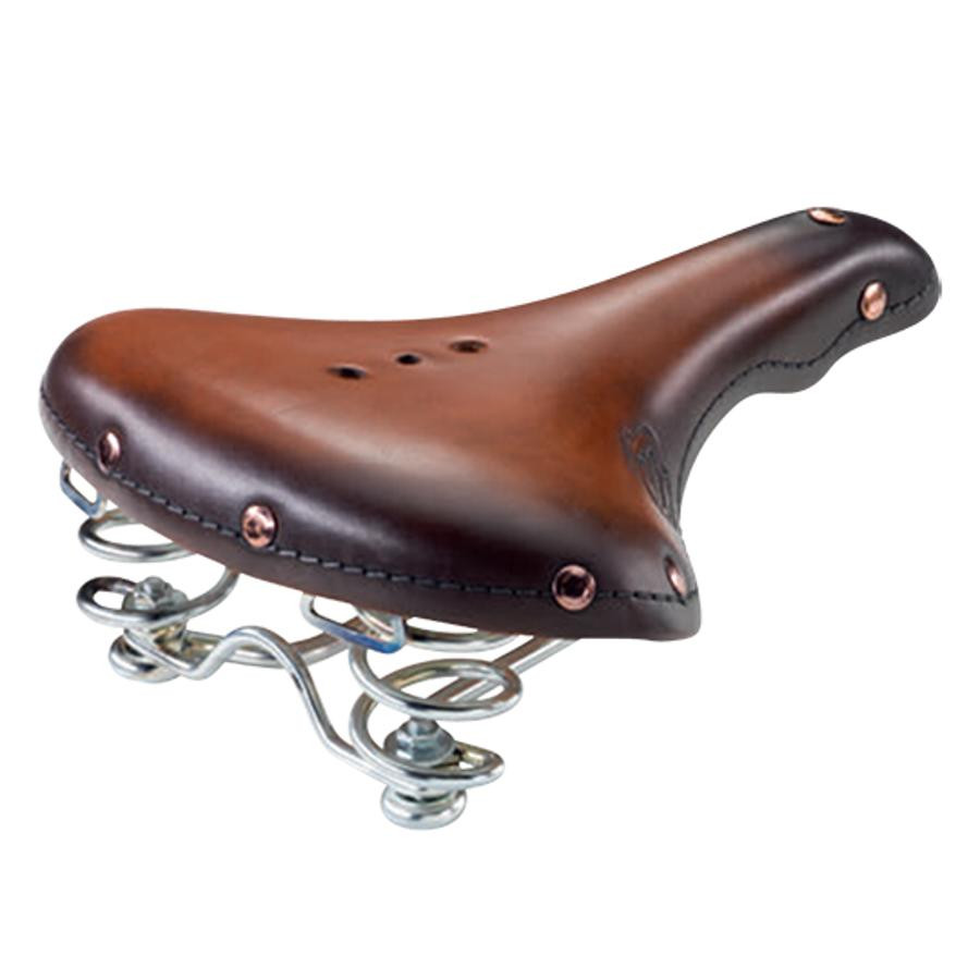 Leather sadlle for old bicycle Monte Grappa brown 1960