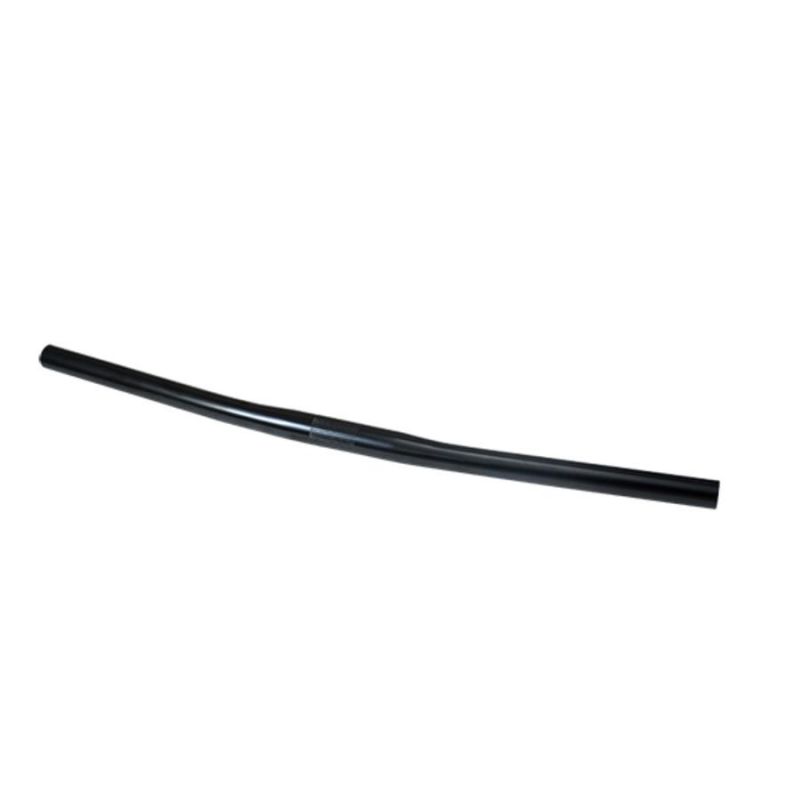 Black straight steel mountain bike handlebars 585 mm D 25.4 mm