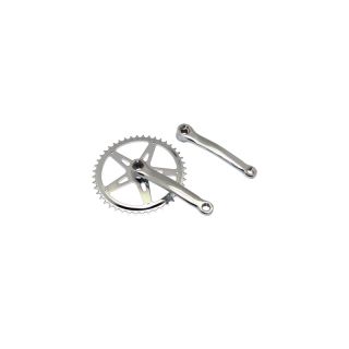 Crankset in chromed steel 46 teeth 170 mm