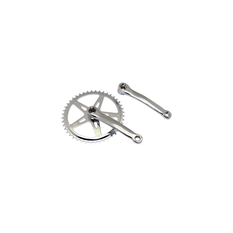 Crankset in chromed steel 44 teeth 152 mm